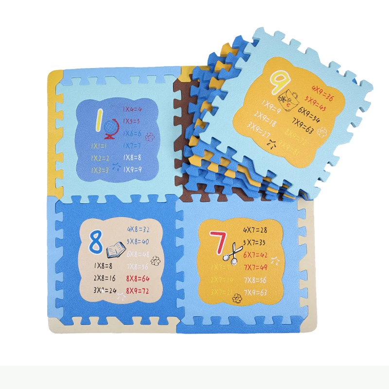 

9Pcs Multiplication Math Baby EVA Soft Foam Puzzle Play Mat For Children Kids Game Rug Educational Sport Crawling Mats Carpet