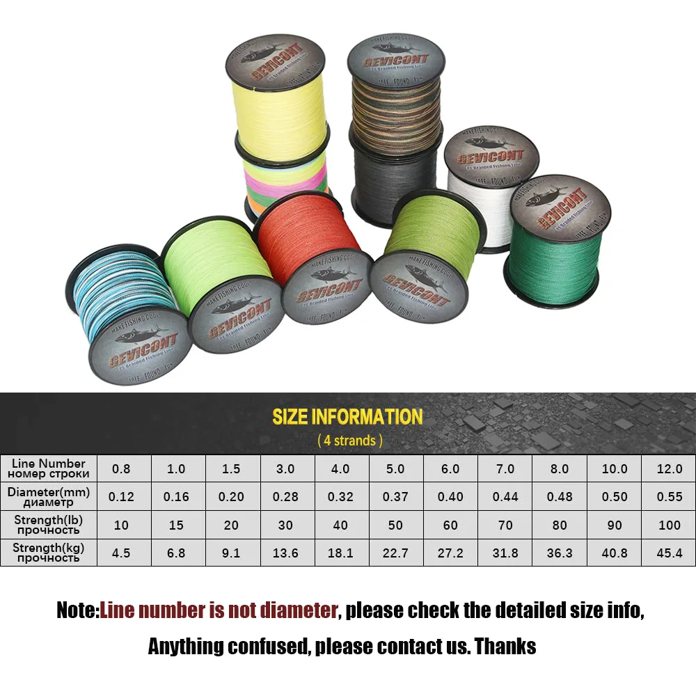 Рыболовная леска 1000 м 1094yds большая игра Multifilament 4 нити PE плетеная 10 100LB сильная