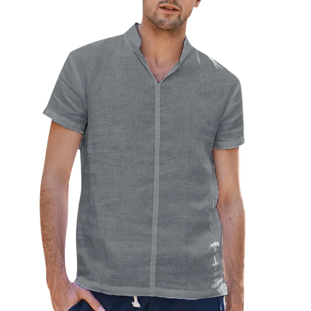 

JAYCOSIN shirts Summer linen shirts men Pure Cotton Hemp Short Sleeve blouses Comfortable Top men clothes New Style Fashion 426