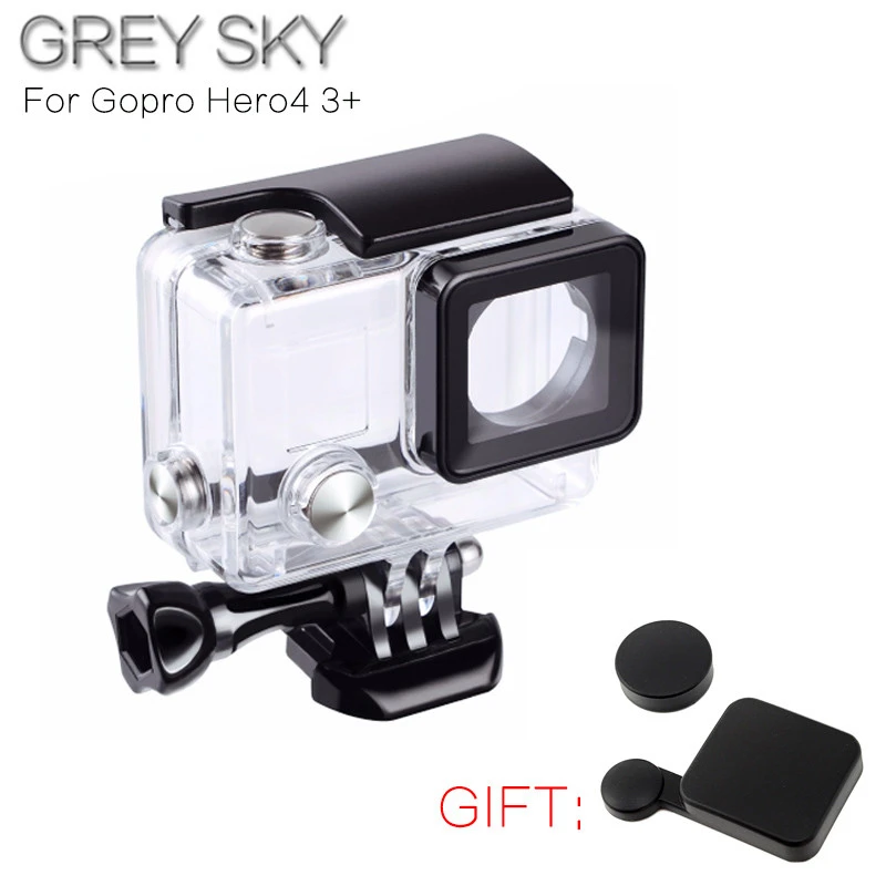 new Go pro Accessories Hero 4 3+ waterproof case Gopro Go pro Hero4 hero3+ hero 4 3 plus sport camera accessories|Sports Camcorder Cases| - AliExpress