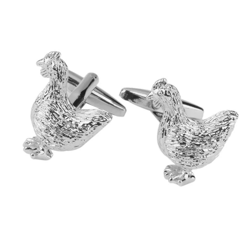 

Chicken Cufflinks with Copper Farmer Farm Chef Birthday 2016 Newest Arrival ee
