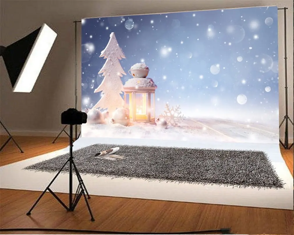 

Photography Backdrop Bokeh Halos Twinkle Stars Christmas Tree Xmas Photo Background Party