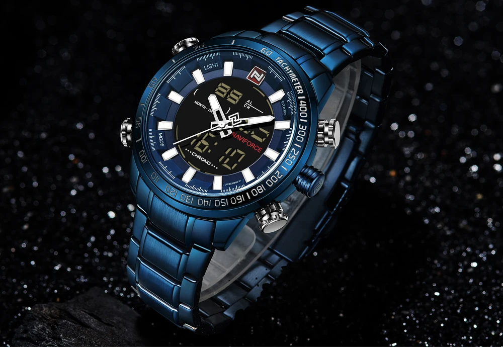 Relogio masculino NAVIFORCE Роскошные Брендовые мужские военные спортивные часы Цифровые