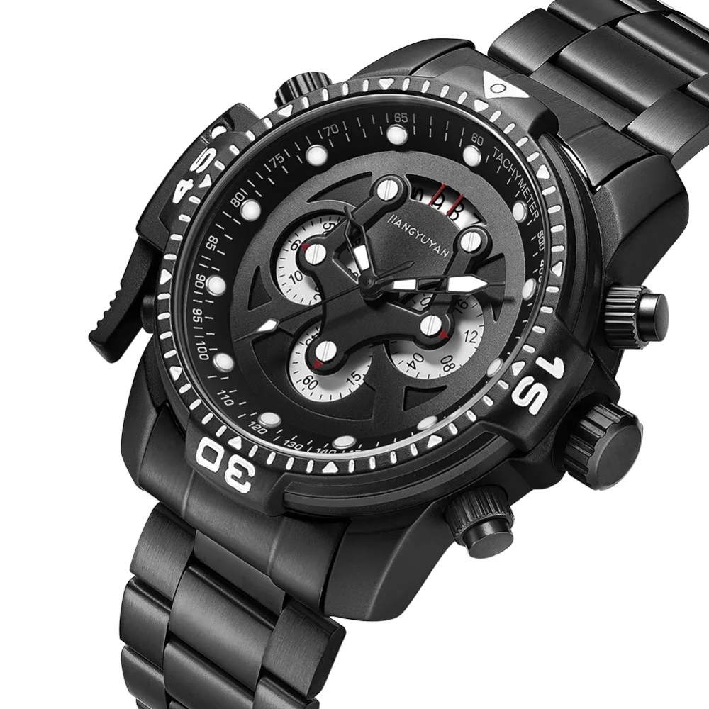 

Man Watch 2018 Business About Men Stainless Steel Band Machinery Sport Quartz Watch horloge homme