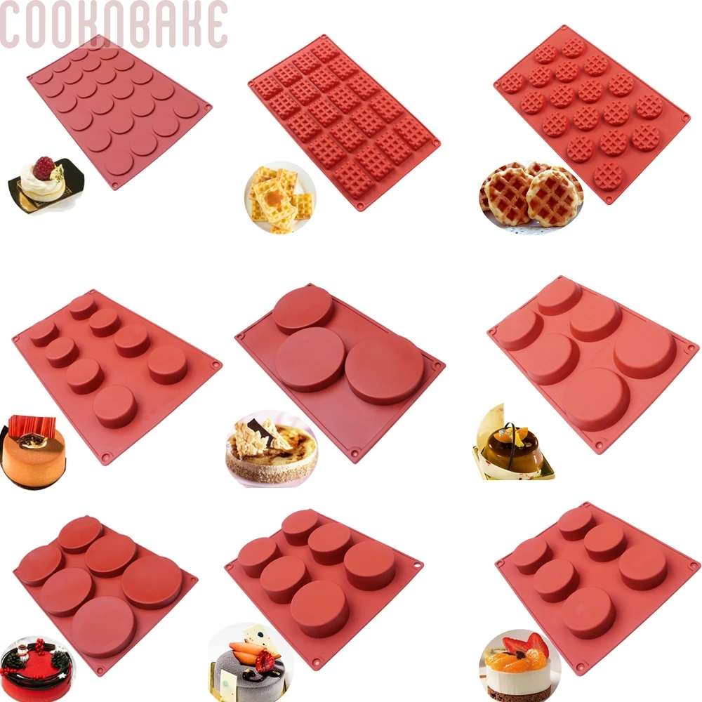 Силиконовая форма COOKNBAKE для торта мыла круглых тортов дисков конфет печенья