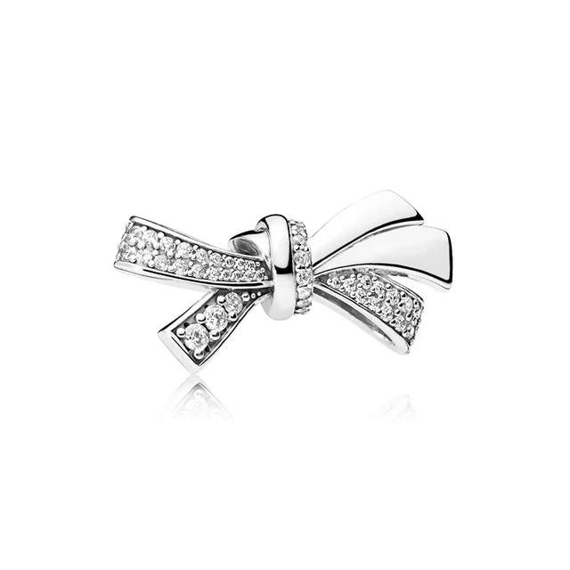 

SIENTO 100% 925 Sterling Silver 1:1 Authentic 797241CZ BRILLIANT BOW CHARM Bracelet Original Women Jewelry
