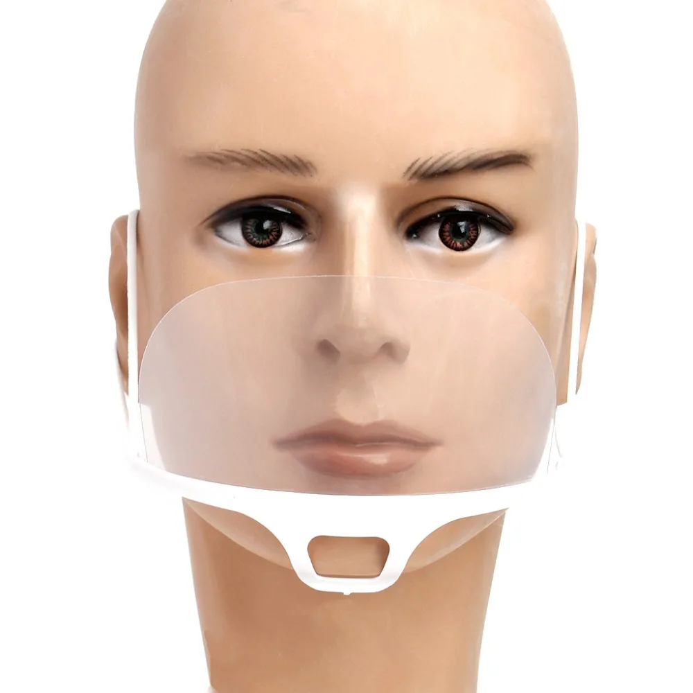 

10Pcs Environmental Tattoo Transparent Plastic Face Mask Permanent Makeup Supply