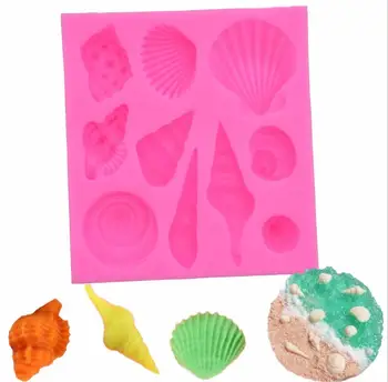 

3D Marine life shell conch DIY silicone baking tools kitchen accessories decorations for cakes Fondant mould
