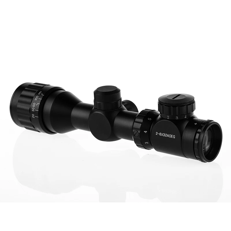 

2-6x32 AOE Mil Dot Illiuminated Red Green Dot Airsoft Riflescope Hunting Tactical Optics Scope Military Optical Sight Gun Scope