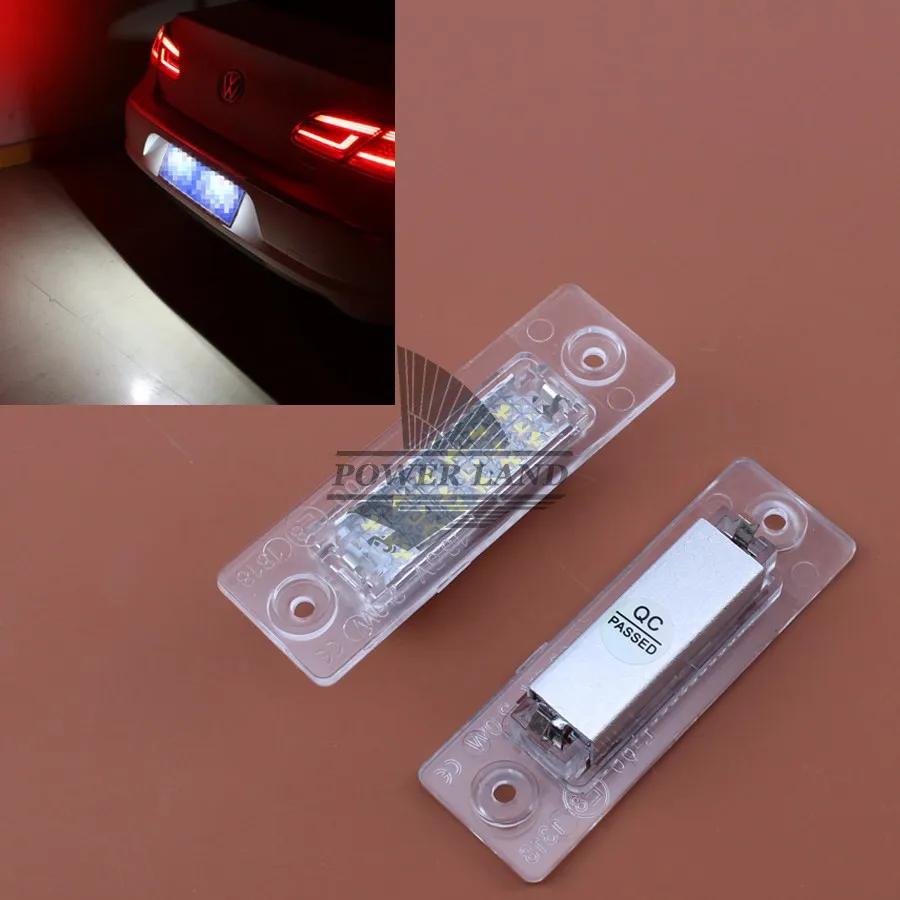 2Pcs LED Number Plate License Light For Volkswagen VW Touran 1T Caddy Passat MK3 Golf Plus 1K SKODA Superb MK1 3U B5 | Автомобили и