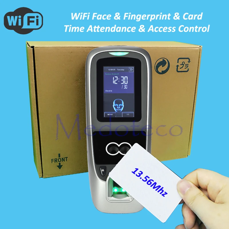 

WiFi Biometric Face Access Control System Fingerprint &13.56mhz IC Card Time Attendance & access Control Iface7 Multibio700 Face