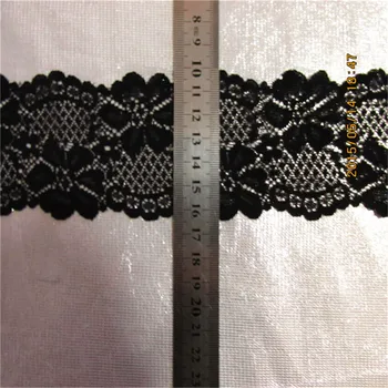 

Hot selling shipping 10yards/lot Width 6.3CM 2colors Elastic Lace Fabric diy clothes fabric accessories