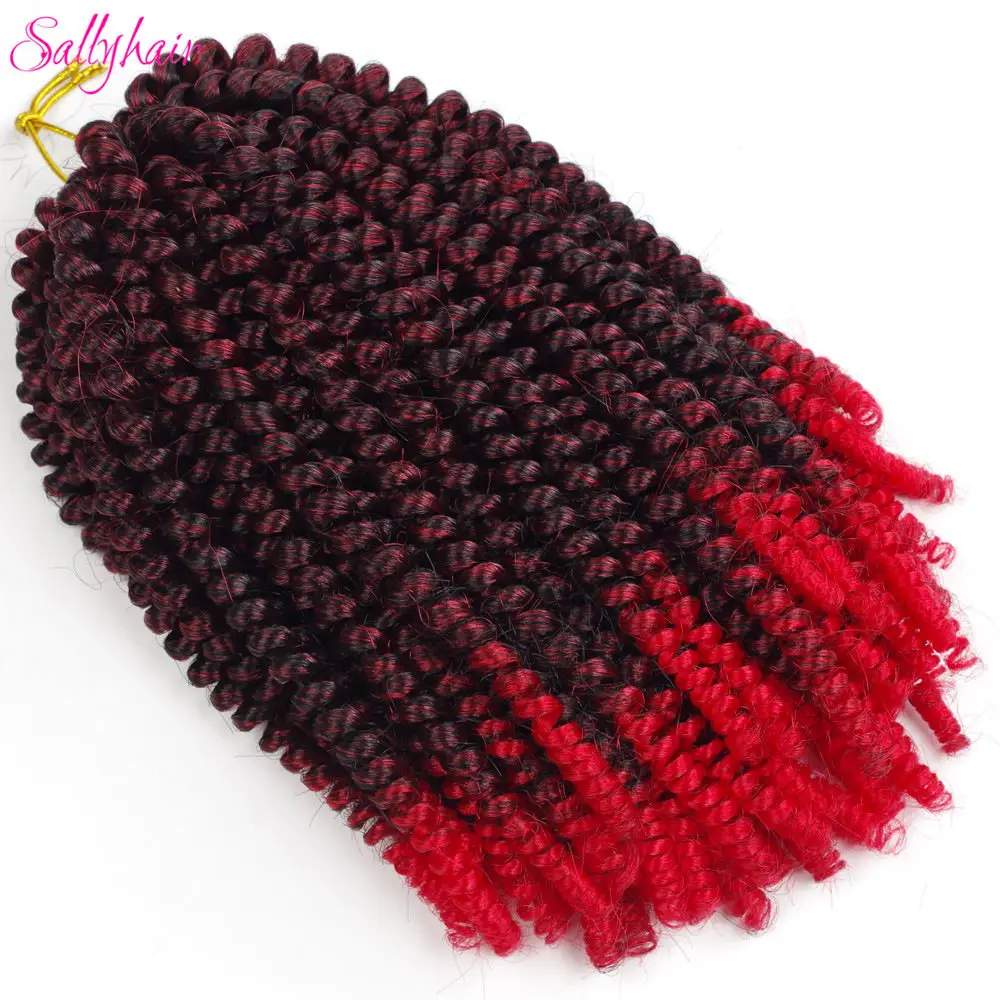  Crochet Braids Ombre Spring Twist Hair Kanekalon Synthetic Hair Extensions Braids Kinky Curly Twists (40)