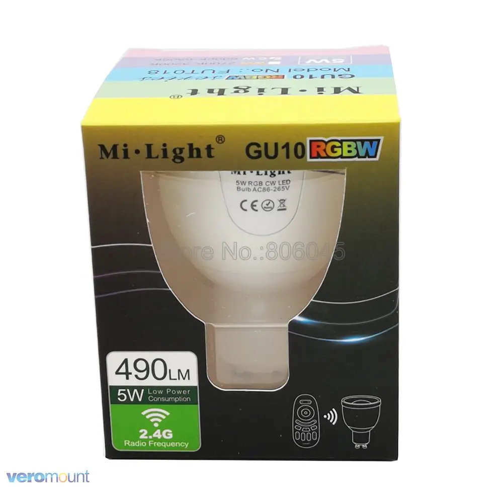 Milight WiFi светодио дный лампы, MR16 GU10 E14 E27 4 Вт 5 Вт 6 Вт 9 Вт 12 Вт RGB + CCT светодио дный лампы 2,4 ГГц Беспроводной удаленного Управление и смартфонов