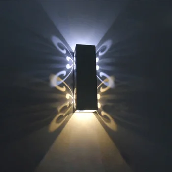 

2W Aluminum led light Light Fixture butterfly led wall lamp decoration for indoor Corridor Bedside Bedroom mounted lamp