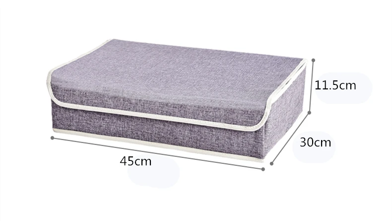 16Cells Underwear Organizador For Drawer 1pc Foldable Bra Socks Organizadores With Cover Home Solid Closet Organizer Storage Box