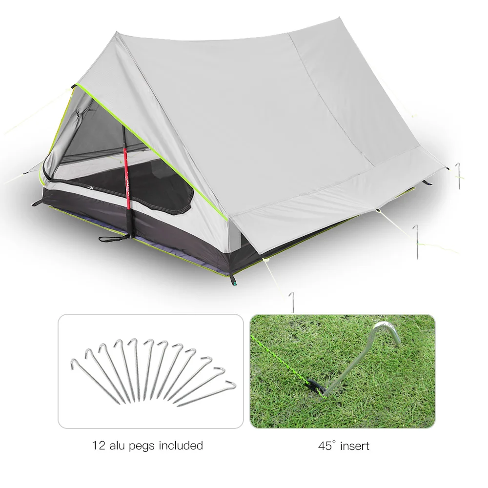 

Lixada Double Door Mesh Tent Ultralight 2 Person Beach Tent Sun Shelter Outdoor Camping Tent Perfect for Backpacking Hiking