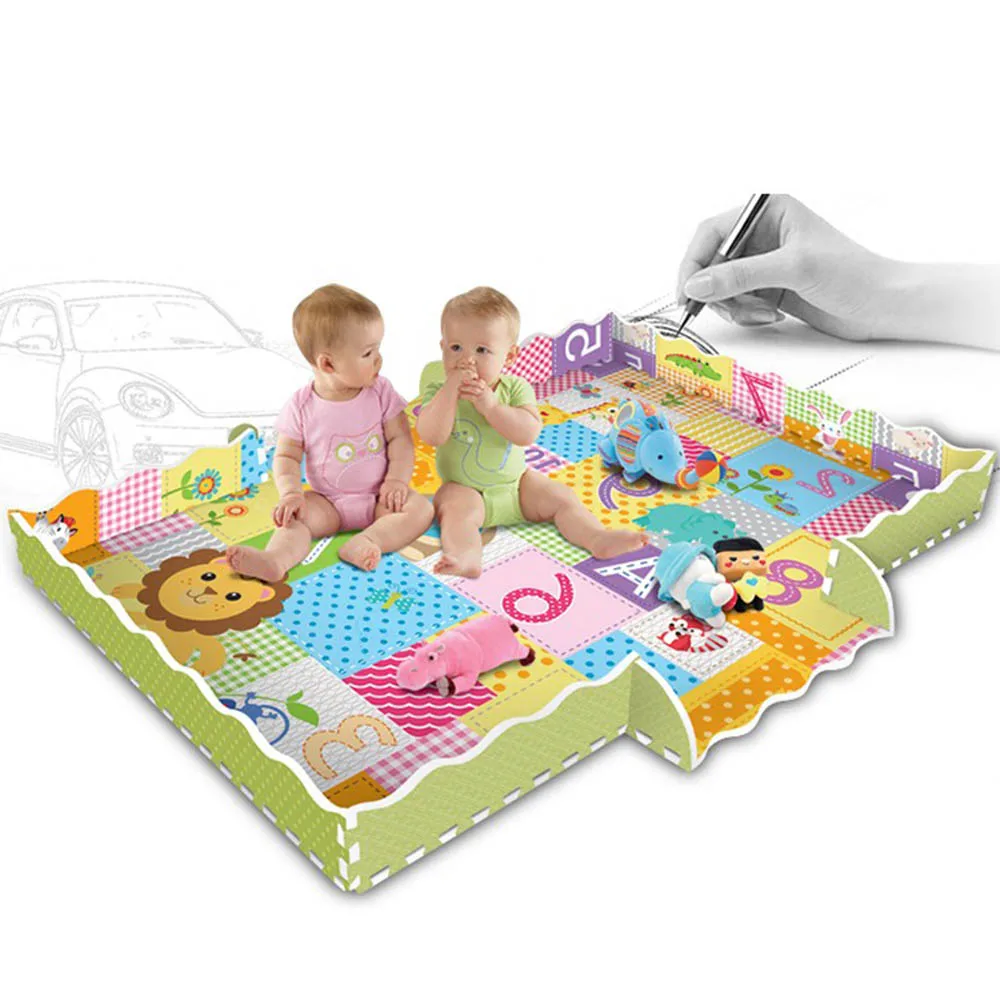 Kids Cartoon Animal Pattern Carpet EVA Foam Puzzle Mats Floor Puzzles Play Mat For Children Baby