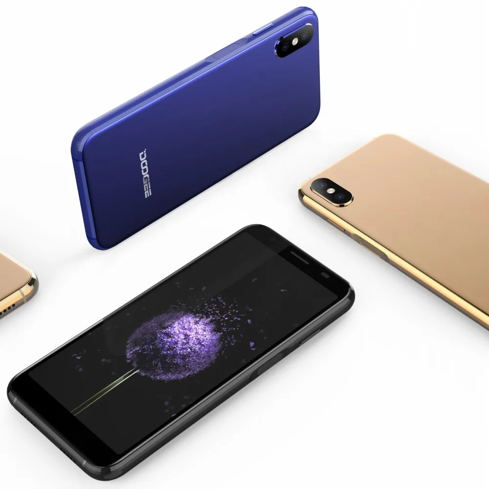 DOOGEE X55 5 &quotHD 18:9 мобильного телефона Android 7 0 MTK6580 4 ядра 1 ГБ 16 8MP двойной сзади