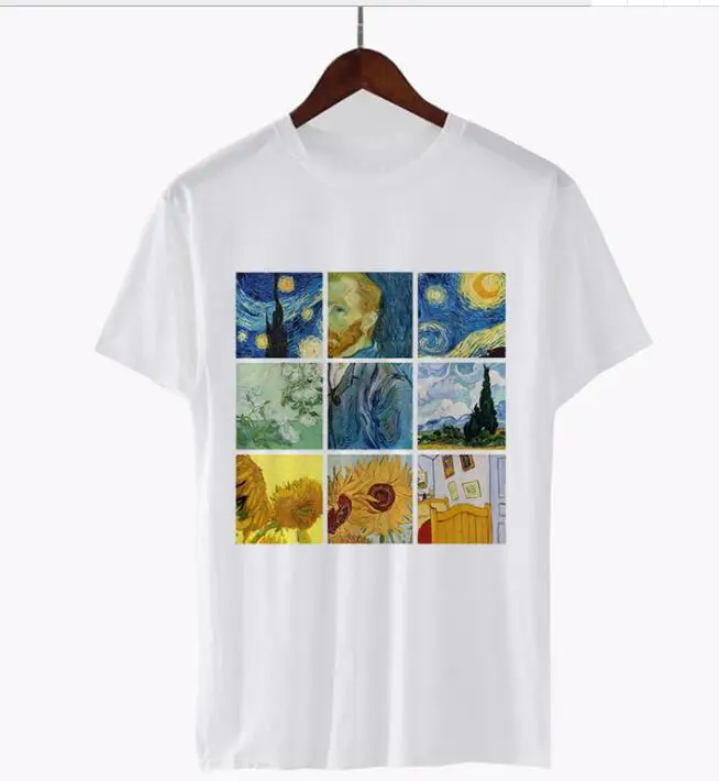 

New European and American van gogh print top and T-shirt for ladies