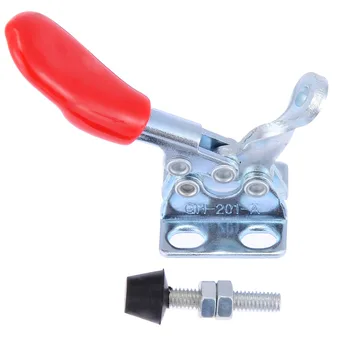 

4pcs GH-201A Horizontal Toggle Clamp Quick-Release Toggle Clamps Set 27KG Vertical Toggle Clamp Hand Clip Tool