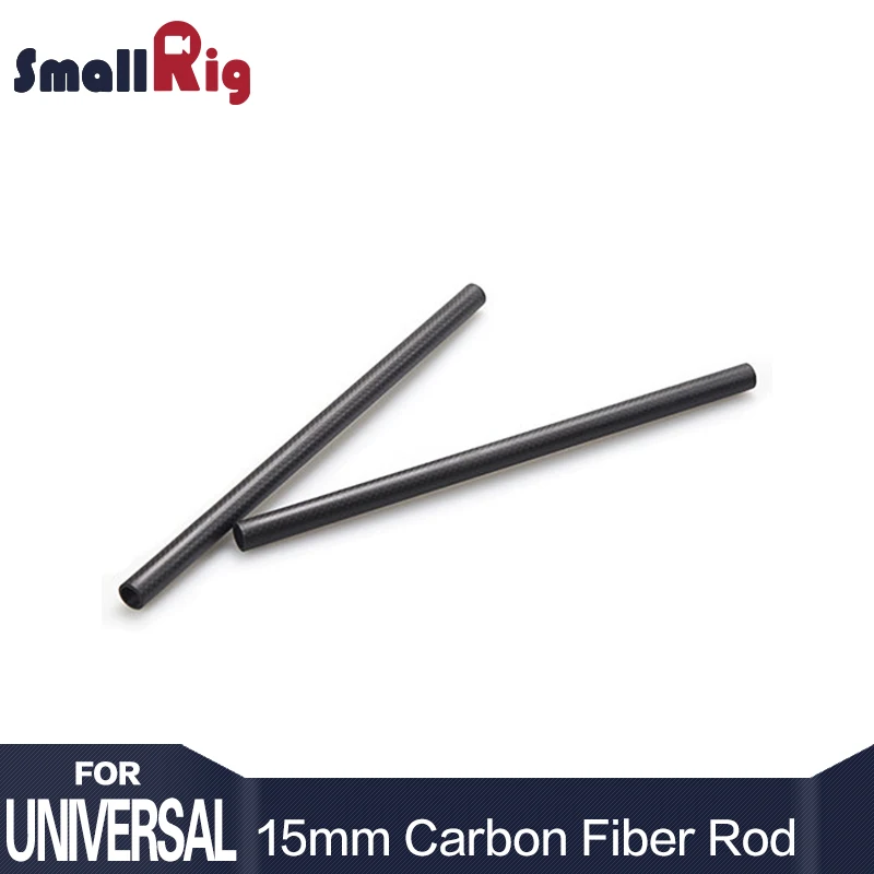 Haste de Fibra de Carbono Hastes de Apoio Polegadas de Comprimento para Dslr Pacote de 2 Smallrig Precisão Trabalhada Câmera Ombro Rig System-851 Pces 15mm 12