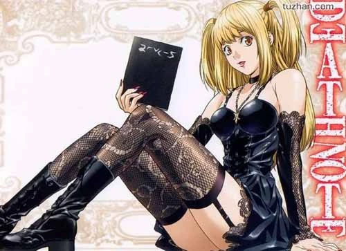 Death Note Misa Amane Black dress with gloves stockings neckwear Cosplay Costume