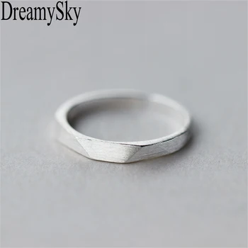 

DreamySky 100% Real 925 Sterling Silver Simple Style Rings For Women Adjustable Size Wedding Ring Hot sterling-silver-jewelry