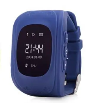 Gps трекер часы для детей SOS аварийный анти потерянный браслет Q50 Смарт часы носимые устройства OLED scree детские часы - Цвет: dark blue