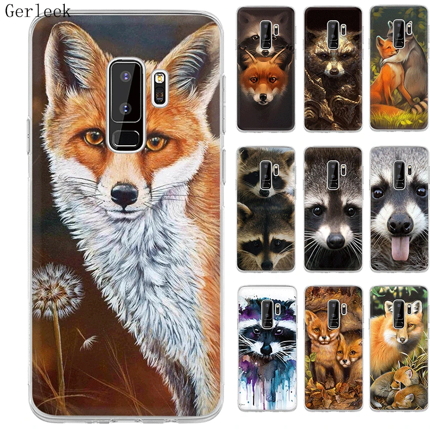 Desxz модный красный чехол с лисой енота для Samsung Galaxy S3 S4 S5 S6 S7 Edge S8 S9 S10 Plus