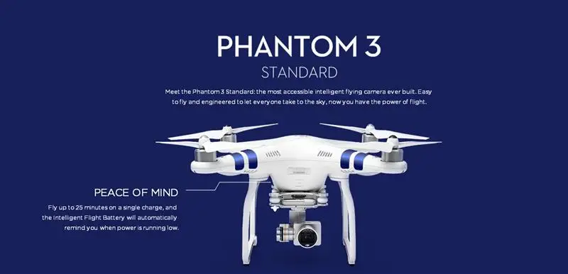 DJI Phantom 3 Standard FPV With 12MP Camera Shoots 2.7K Video RC Quadcopter RTF