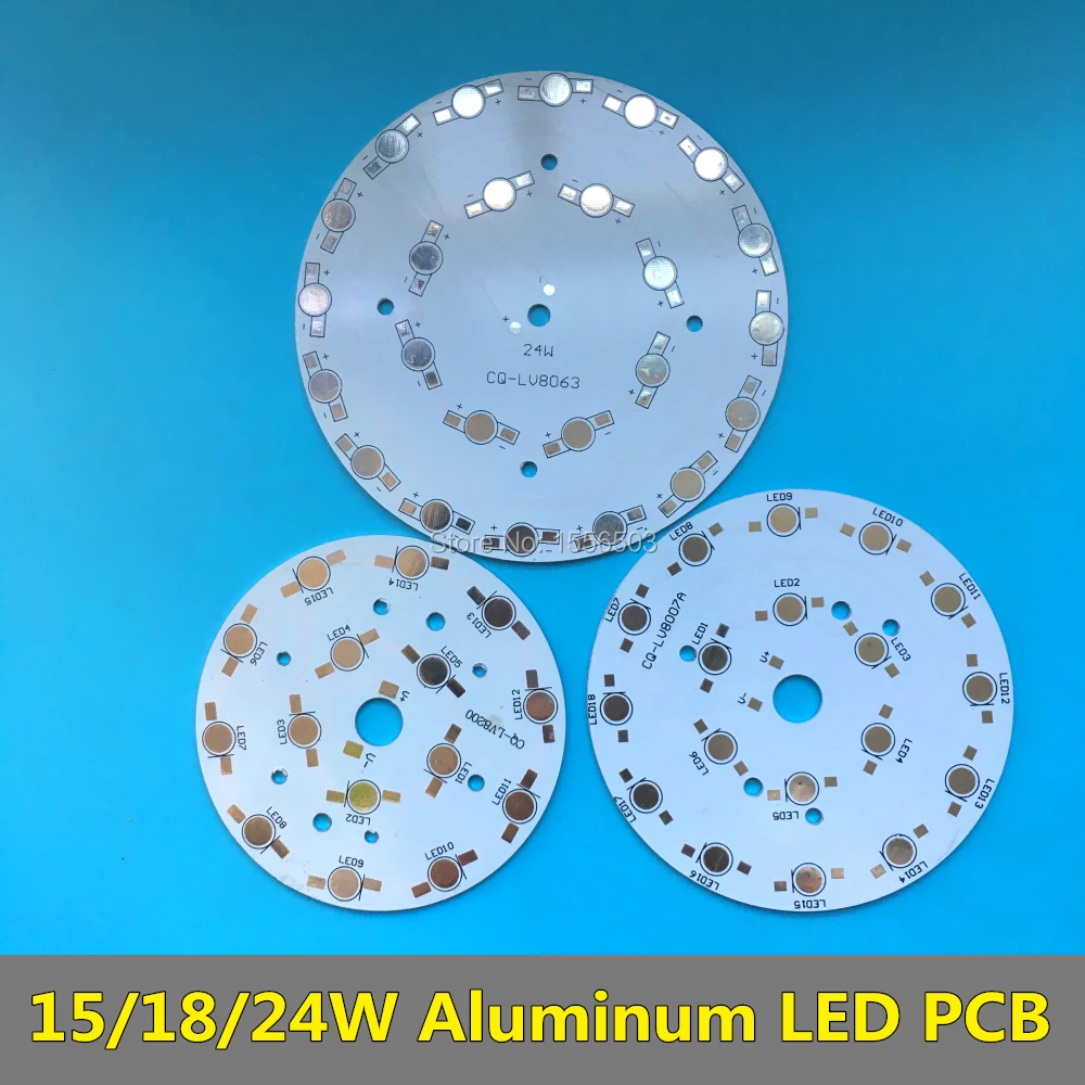 

10 PCS 15W 18W 24W LED High Power PCB Lumen empty Board Aluminum Heatsink Round Base for LED Buld Down Ceiling Grow Lamp