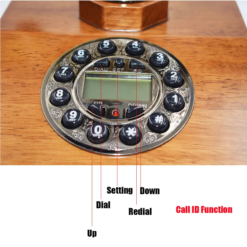 Модный деревянный телефон, антикварный стационарный телефон, винтажный домашний телефон, встроенный стационарный телефон, телефон с ящиком RD