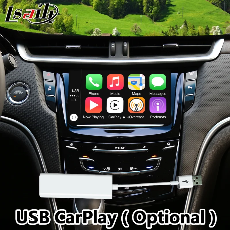 Видеоинтерфейс Lsailt CarPlay для Cadillac Android GPS навигационная коробка поддержка YouTube Netflix