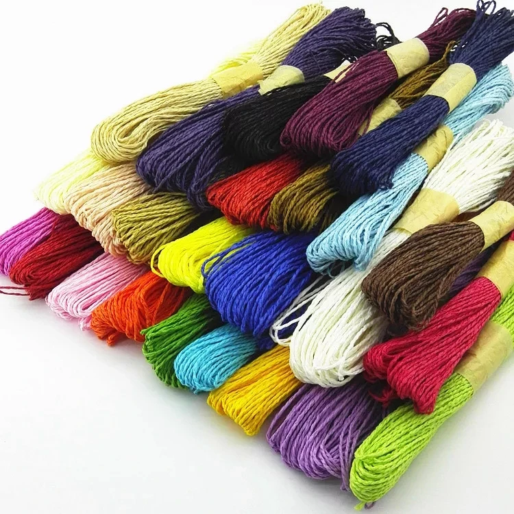 30 Meters 1.5mm Colorful Paper Rope for Handmade DIY Craft Wedding Candy Cake Cookies Box Packing Wrapping Decoration Scrapbooks