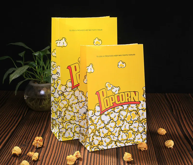 Us 6 88 31 Off 20 Pcs Popcorn Bags Paper Yellow Wedding Birthday Party Kids Oil Proof Kraft Bag Box Food Container In Us 6 88 31 Off 20 Pcs Popcorn Bags Paper Yellow Wedding Birthday Party Kids Oil Proof Kraft Bag Box Food Container In