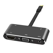 USB C Тип c к HDMI 4 К адаптер VGA кабель аудио USB3.0 PD конвертер USB C концентратор для Macbook pro для Huawei p20 HDTV проектор
