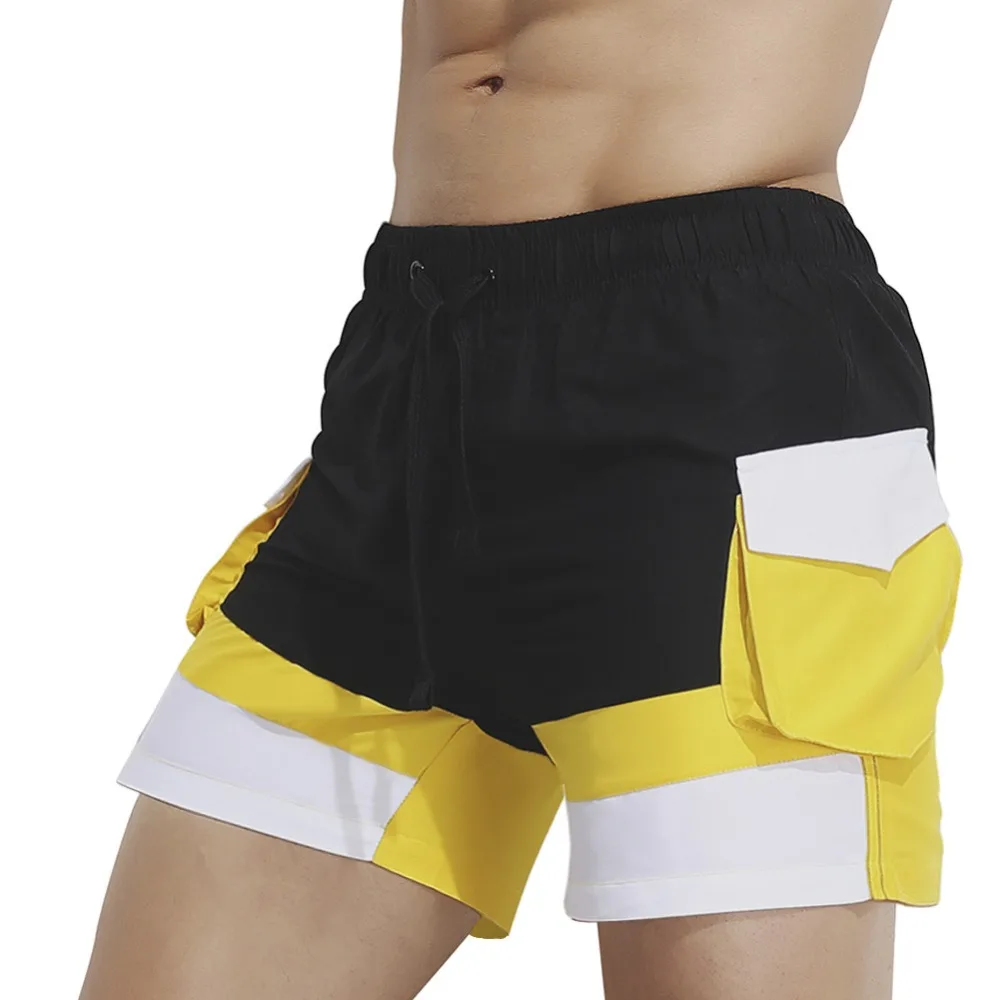 

2018 Summer Men Boardshorts Mens Board Shorts Beach Swimming Short Contrast Color Quick Dry Male Bermuda Surfing Suit Wear Brand
