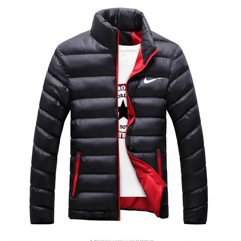 

Winter Jacket Men 2019 Fashion Stand Collar Solid Thick Jackets and Coats Parkas M-6XL Just Pikachu Do It gifts for boyfriend