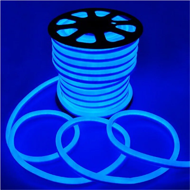 Светодиодный неон Flex светильник 3-проводной четыре цвета светодиодный гибкий неон полосы Размеры: 14*26 мм DIP F5 80 светодиодный s/m; 100 м Длина в рулоне