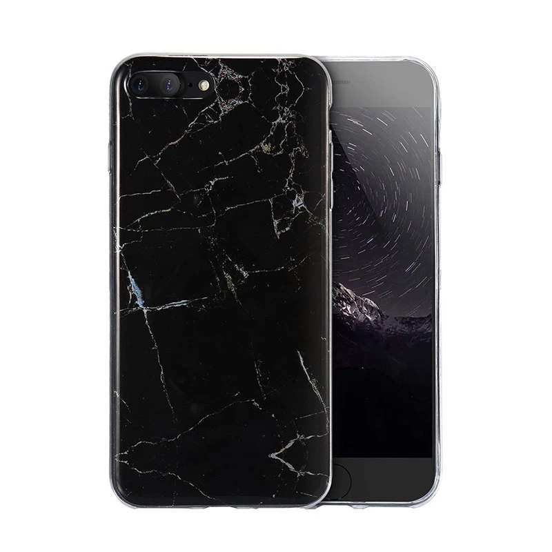 7 Роскошный мраморный узор i 8 чехол для телефона чехол для iphone 8 Plus для iPhone8 Plus Черные Аксессуары для телефона чехол X 7 Plus 6 6 S 5 S SE - Цвет: 7