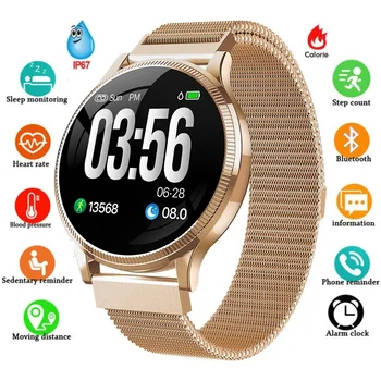 

MK08 Smart Watch Men Women Touch Screen IP67 Waterproof Smartwatch Heart Rate Sleep Tracker Sports Wristband For iOS Android