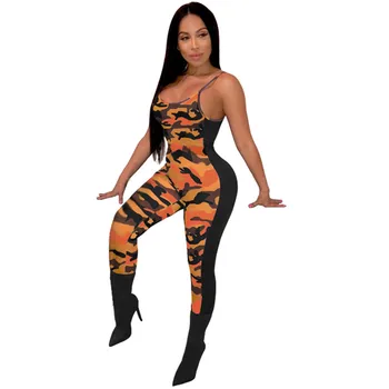 

Newest 2019 Spring Summer Women Fashion Sexy Backless Camouflage Fashion Casual Sleeveless Jumpsuit # 2019.4.10