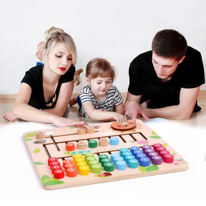 Творческий математические игрушки многофункциональный деревянный подсчета познание доска монтессори игрушка для обучения игрушки Игрушки для раннего обучения для малыша