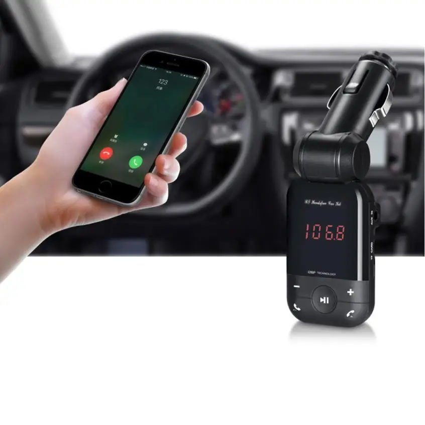 ЖК Bluetooth автомобильный прикуриватель Зажигалка MP3 FM передатчик громкой связи USB умное автомобильное зарядное устройство Janu 5