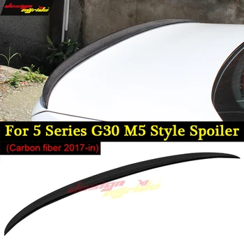 

For BMW 5 Series G30 G31 F90 M5 Sedan 2017-in Rear Boot Duckbill Spoiler Carbon Fiber M5 Style Rear Wing s Car Styling No Drill