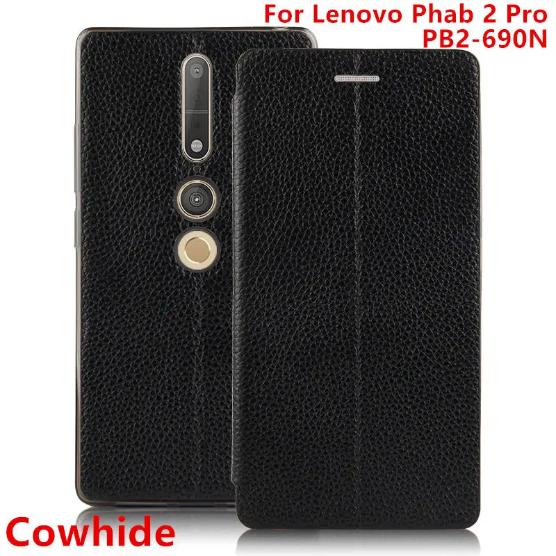 bilder für Handy Fall Rindsleder Für Lenovo Phab2 Pro schutzhülle TPU Telefon shell Phab 2 PB2-690N 6,4 zoll Schutz Echtem Leder fall bilder für Handy Fall Rindsleder Für Lenovo Phab2 Pro schutzhülle TPU Telefon shell Phab 2 PB2-690N 6,4 zoll Schutz Echtem Leder fall