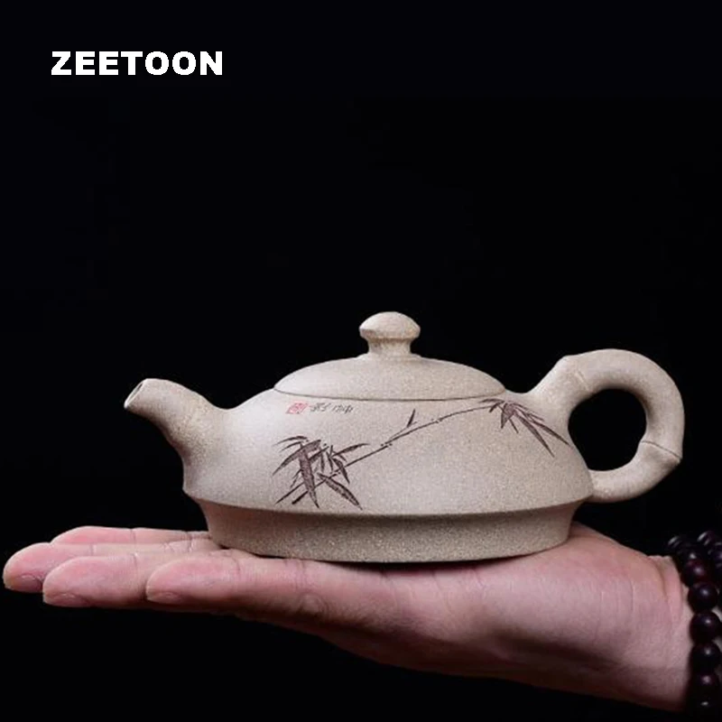 

200cc Authentic Yixing Teapot Wan Kou Bamboo Section Pot All Handmade China Health Purple Clay Kung Fu Tea Set Zisha Tea Pot New