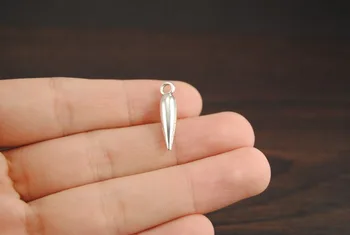 

30 pcs Silver Color Plated 5x21mm Conical Rivet Charms Pendants fit Bracelets & Bangles Jewelry A1218