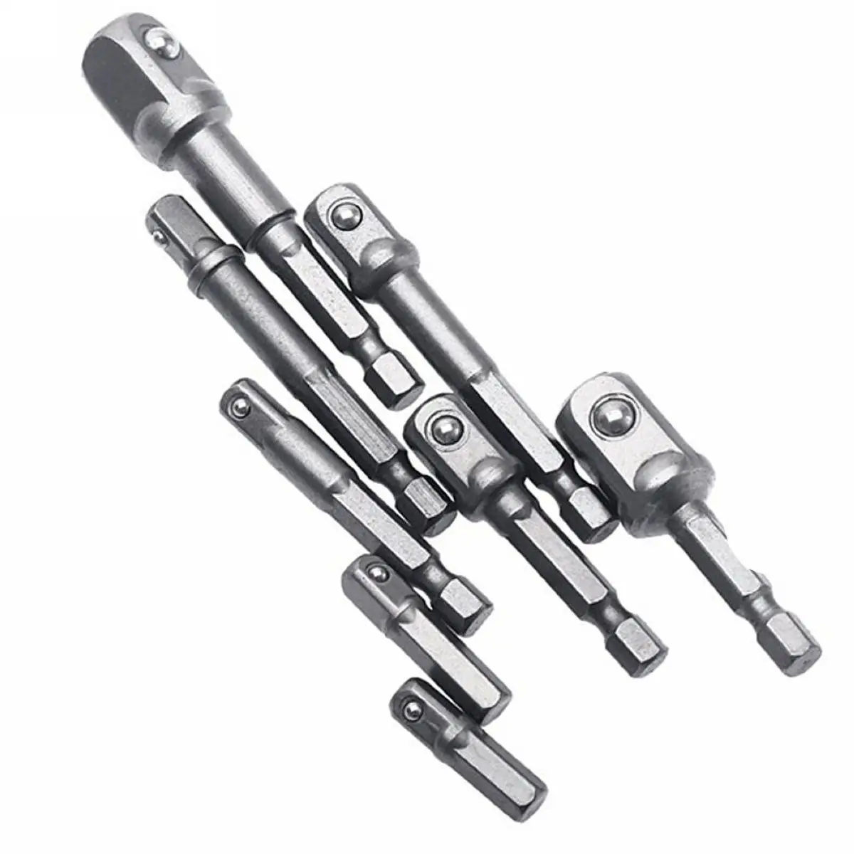 DWZ 8pcs Socket Bits Adapter Set Hex Drill Nut Driver Power Shank 1/4" 3/8" 1/2" New